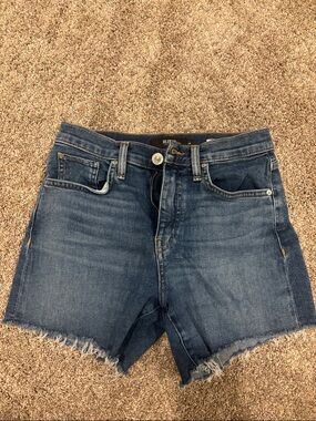 Hudson Jeans Dark Blue Denim Cutoff Jean Shorts